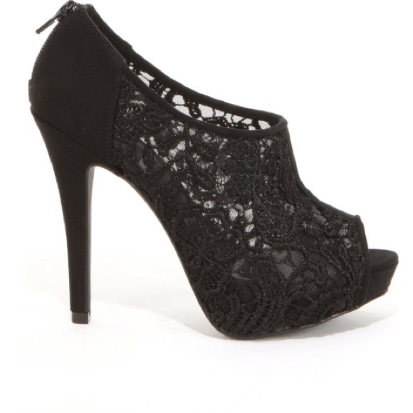 Elle Peep Toe Heels - Picture 6 of 6